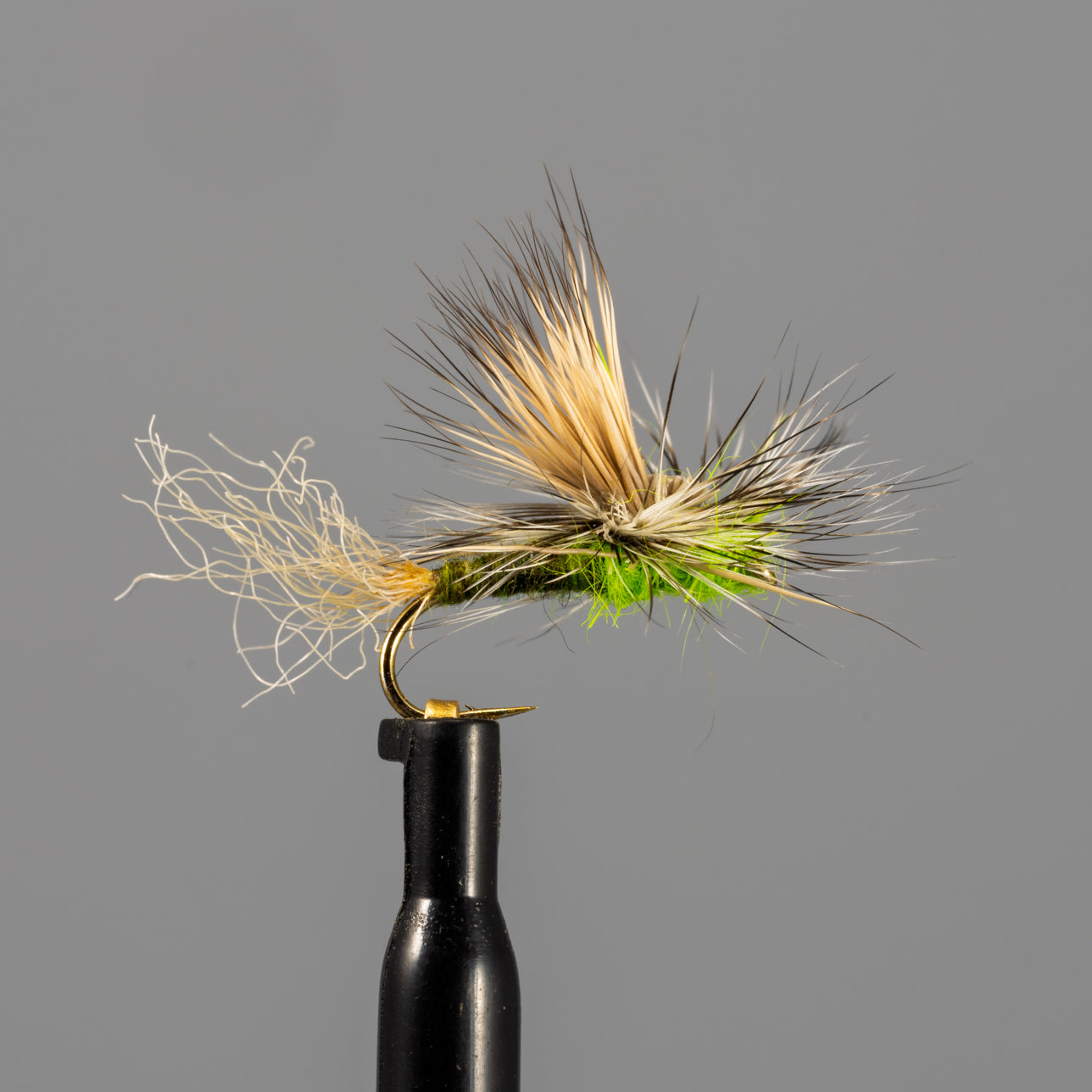 caddis fishing lure Tungsten Jig Larva CDC keeps it from absorbing water Krystal Caddis - Rangeley Region