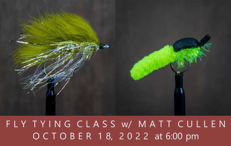 Fly Tying Class w/  Matt Cullen | October 18 @ 6:00 | MopCorn Beetle and the Jan's Tui Chub